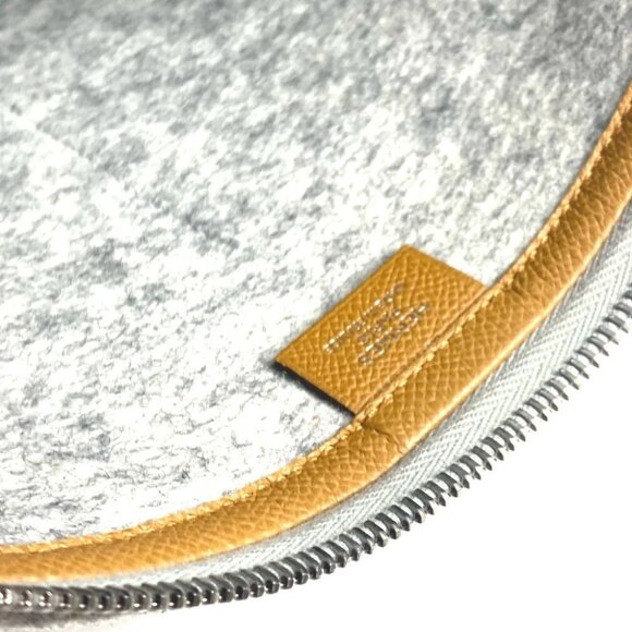 HERMES Bag Too Doo 37 Pouch Clutch bag felt / Leather gray/Brown - Picture 8 of 13